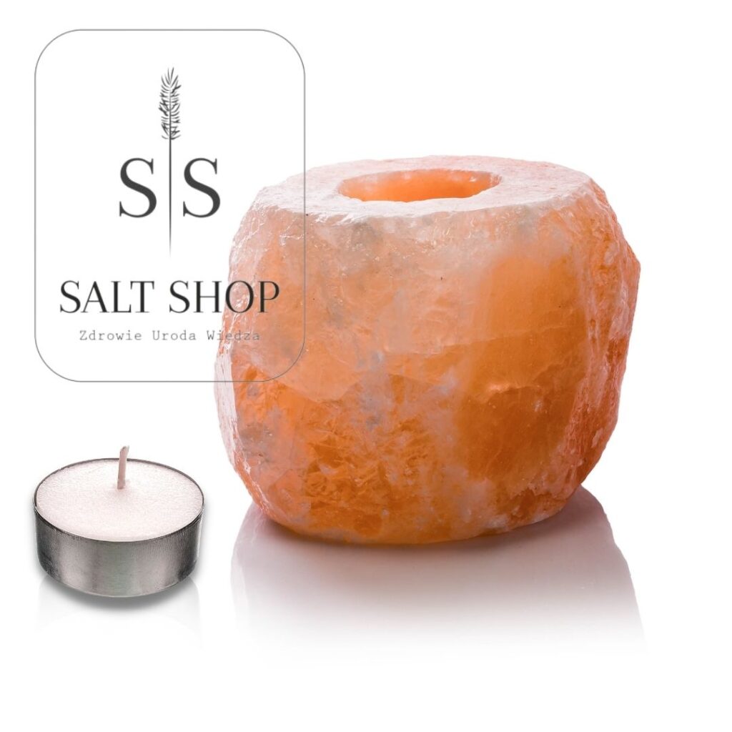 Świecznik z soli himalajskiej
